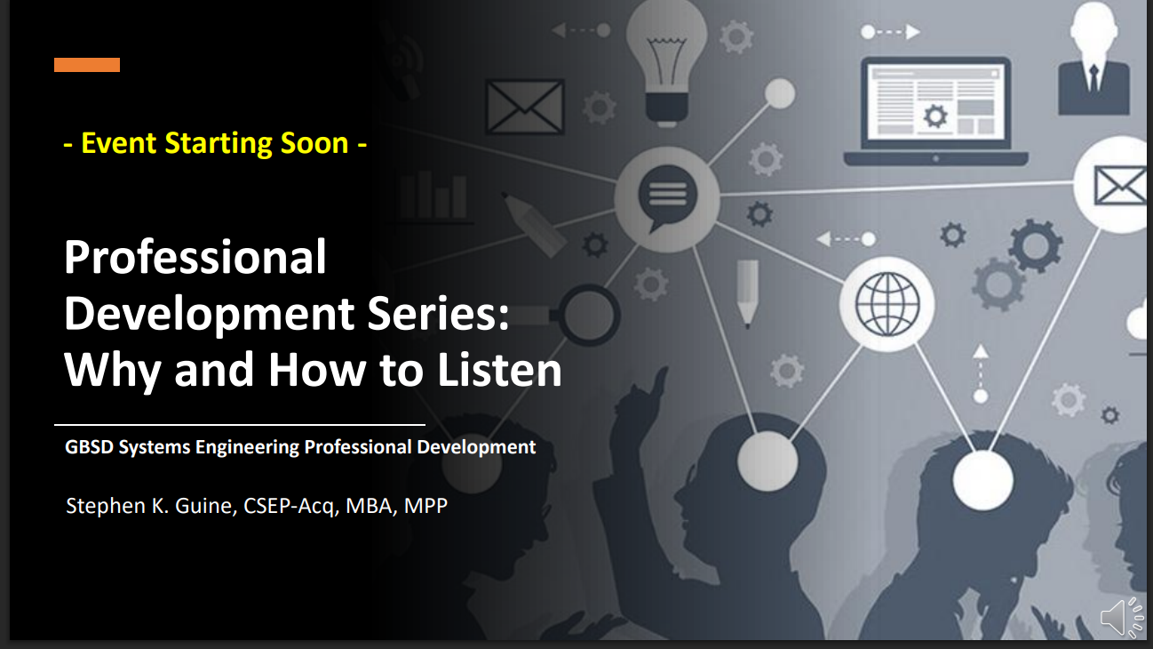 Professional Development Series: Why and How to Listen